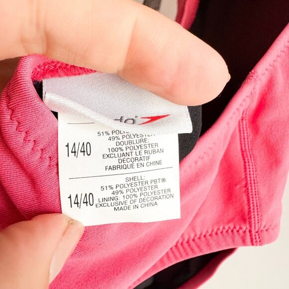 Speedo Performnce NWT Pink Low Back One Piece Swimsuit 14 - Picture 7 of 9